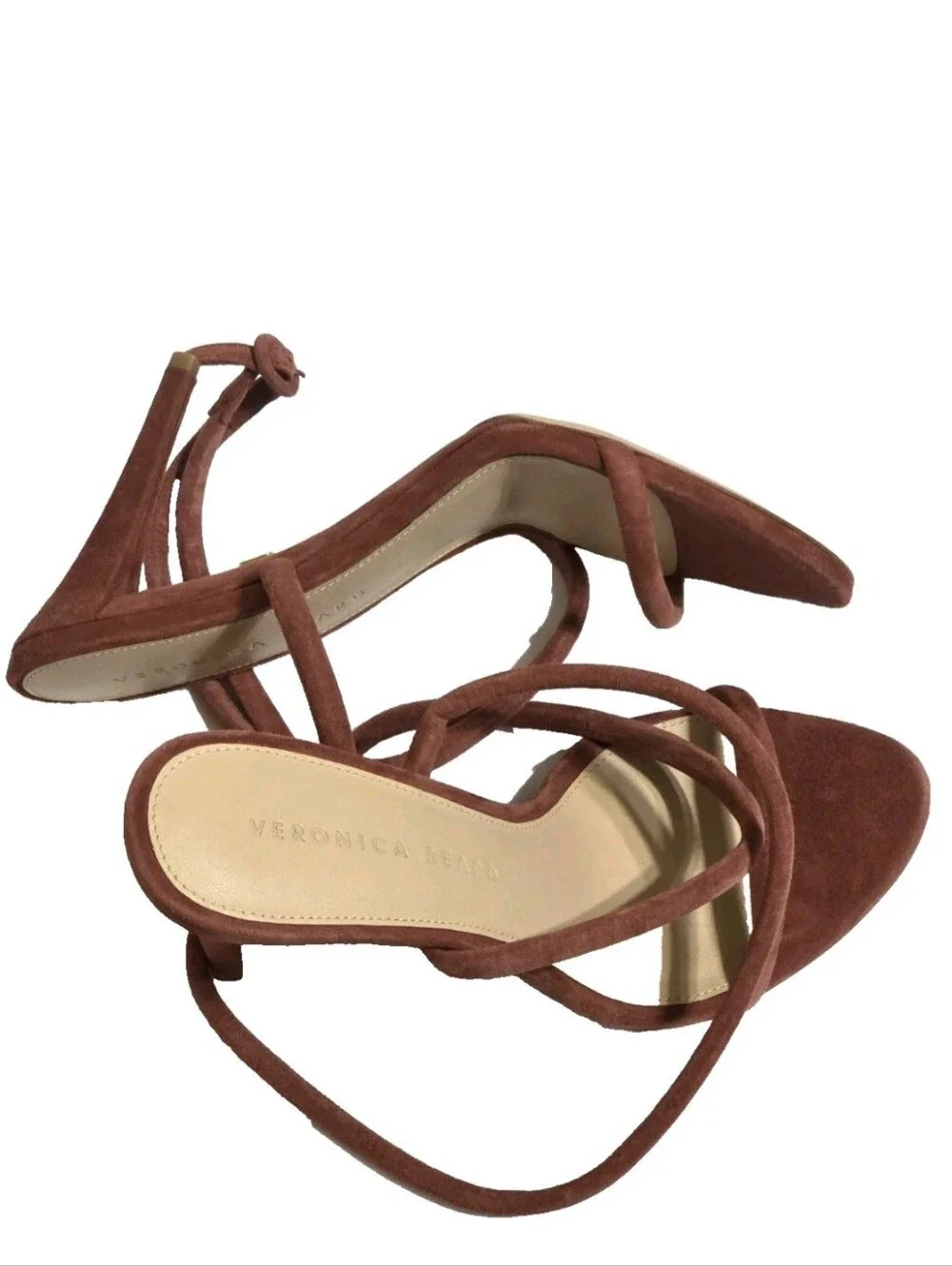 Veronica Beard Marceline Redwood Suede Sandal
